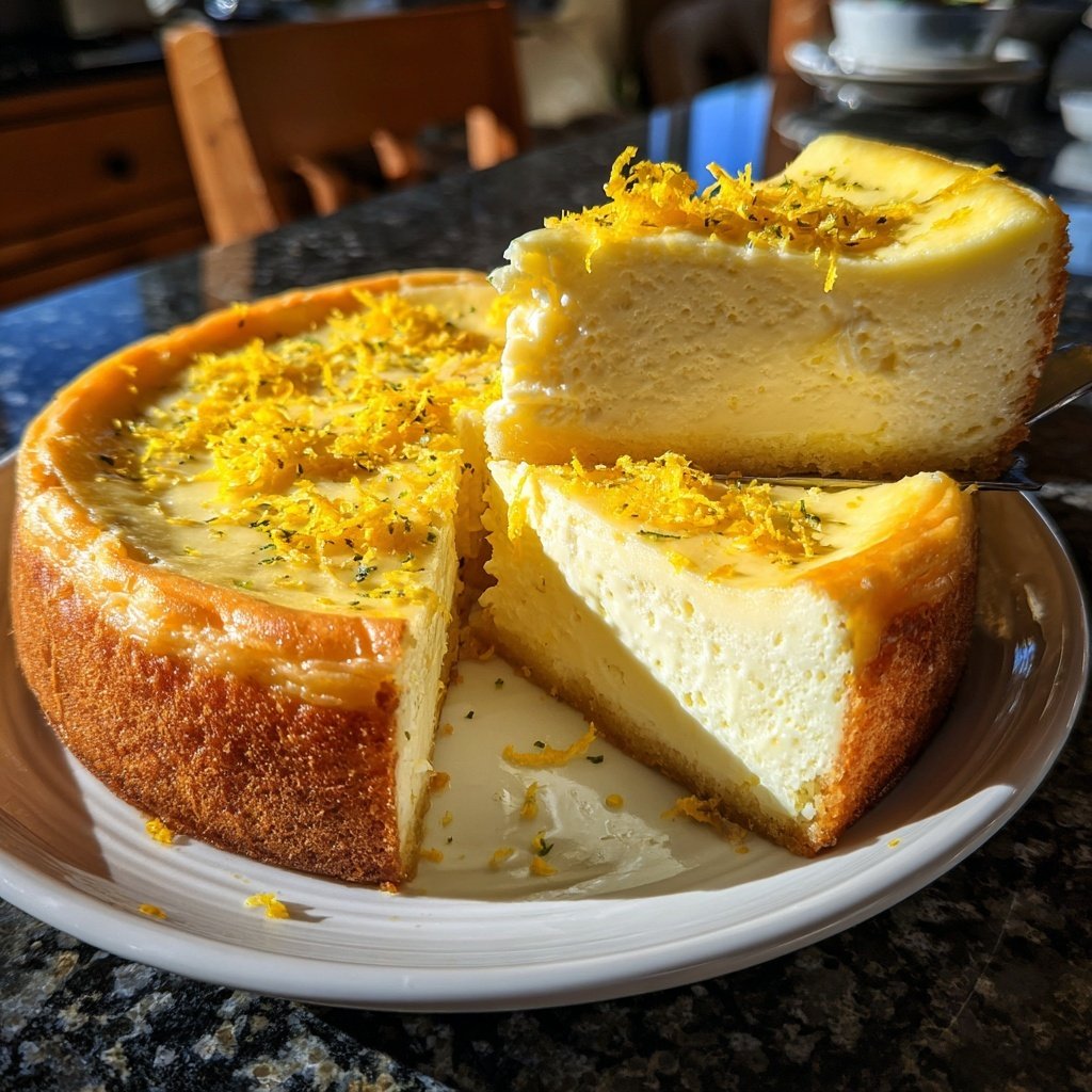 Käsekuchen mit Zitronenabrieb