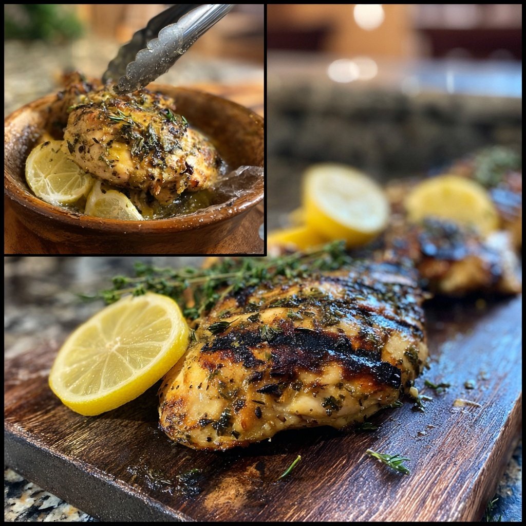 Gegrilltes Zitronen Thymian Hähnchen