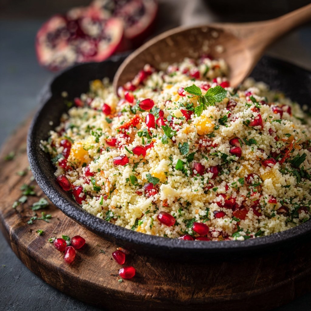 Couscous Salat Mit Granatapfel Zum Grillen