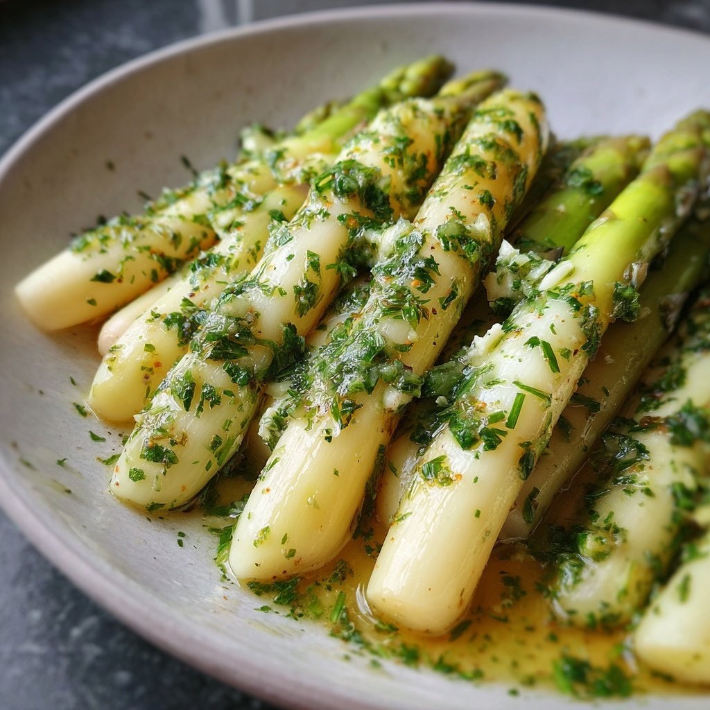 Grüner Spargel Mit Kräuterbutter