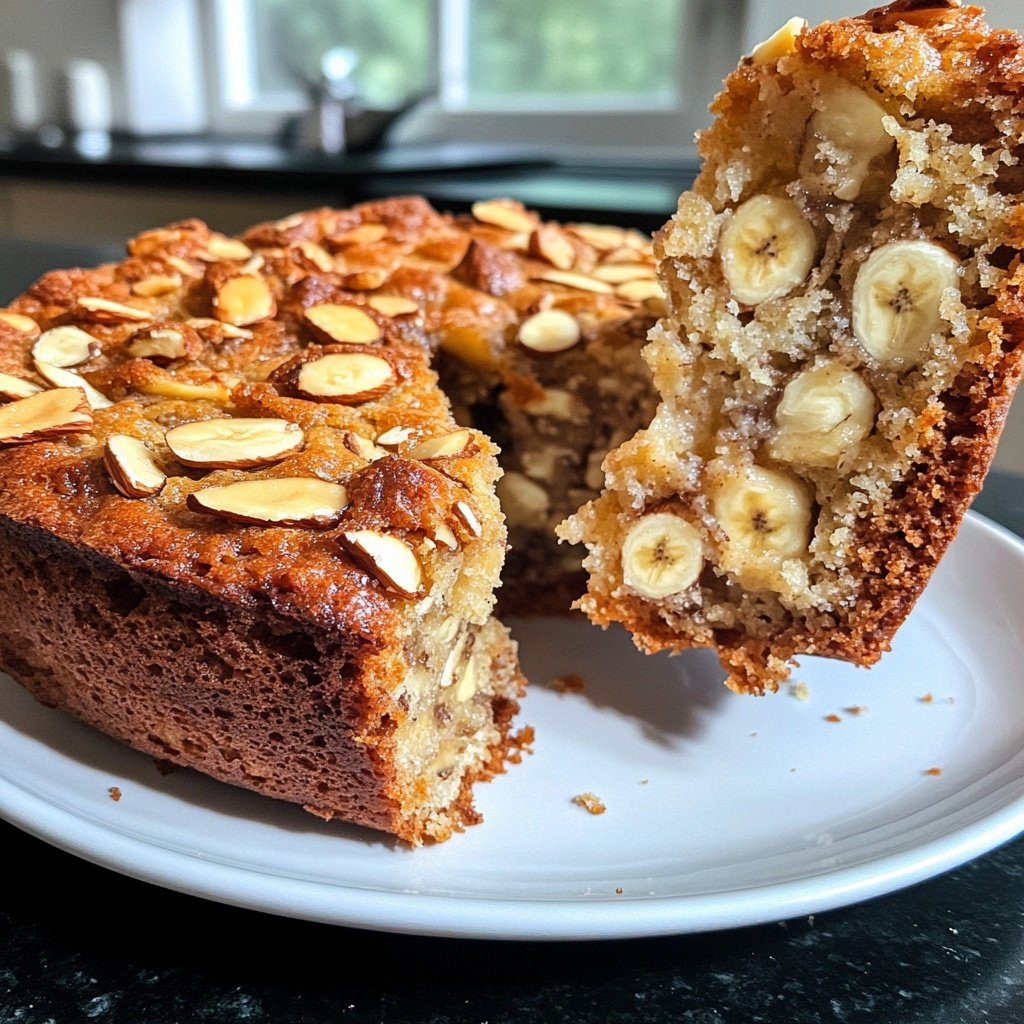 Bananenkuchen mit Mandeln