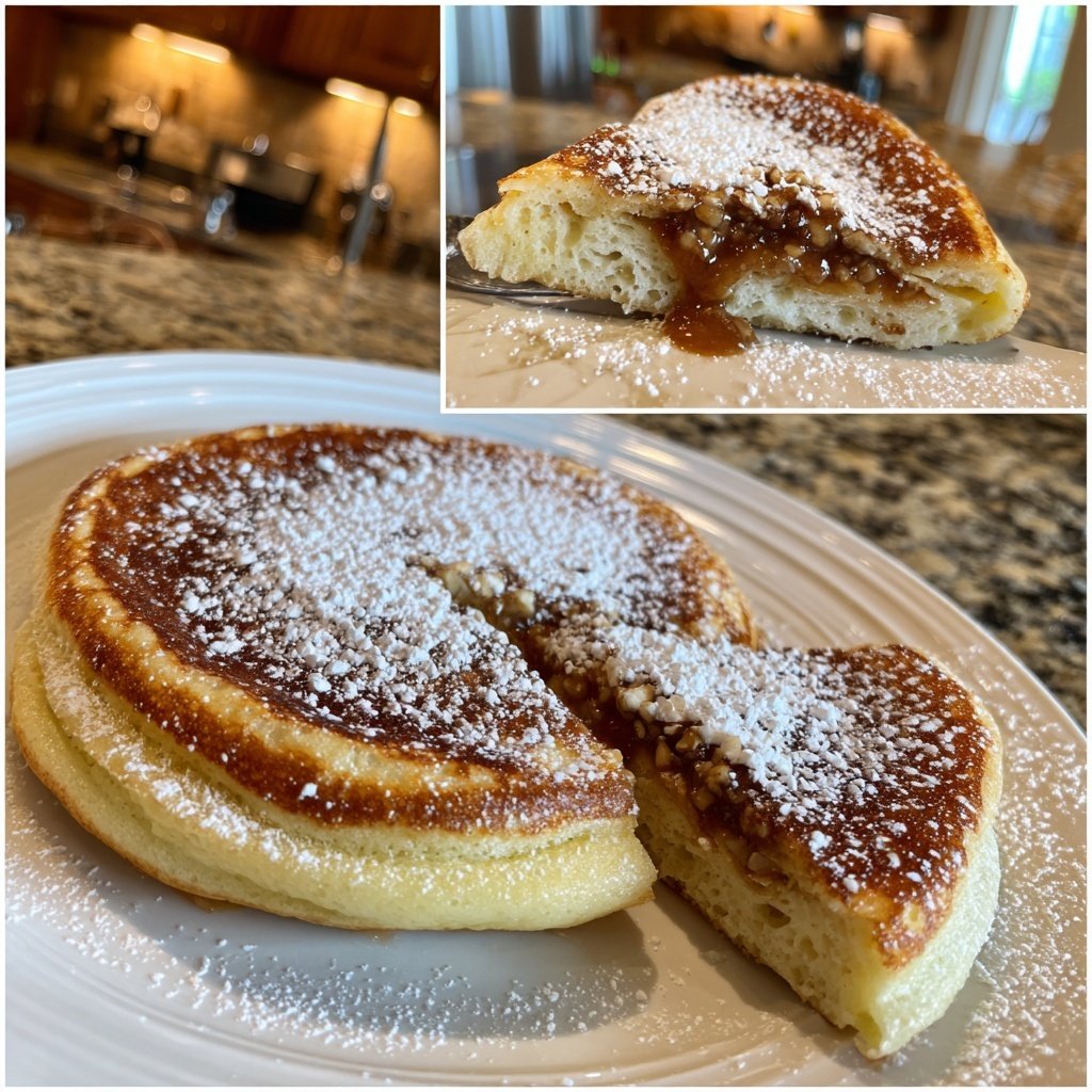 Pfannkuchen mit Nussfüllung